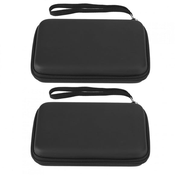 2 fundas de almacenamiento portátiles, funda de transporte, funda protectora rígida de EVA para NDSILL/Nintendo 3DSXL, color negro