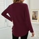thumbnail image 4 of Blusa informal de manga larga con cuello redondo y manga larga para mujer Pompotops  FGAJ4059, 4 of 5
