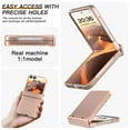 thumbnail image 7 of Designed for Samsung Galaxy Z Flip 7 Case Magnetic, with Hinge Protection & Tempered Glass Screen Protector Hard PC Skin Friendly Slim Anti-Scratch Protective Cover for Women & Men - Rosegold, 7 of 7