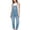 *Blue, variant on Women's Adjustable Strap Cropped Denim Overalls,Casual Loose Tapered Ankle Bib Jumpsuit with Pockets Blue,Women's Plus L