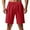 Red, variant on fatyb Men's Shorts Summer Drawstring Breathable Casual Shorts Solid Color Comfy Beach Shorts for Men