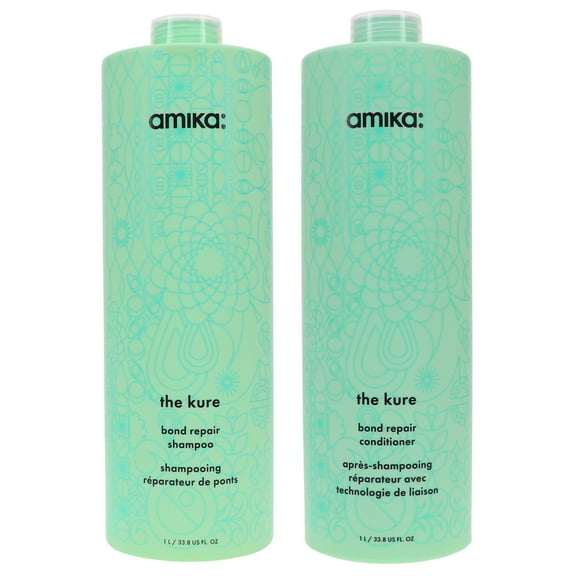 Amika The Kure Repair Shampoo 33.8 oz & Conditioner 33.8 oz Combo Pack