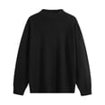 thumbnail image 3 of Zylanna Men Mock Neck Sweater, Long Sleeve Soft Solid Color Warm Pullover Knit Jumper for Daily Wear Black, 3 of 8