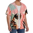 thumbnail image 2 of Kdxio Men's Hawaiian Shirt for Men Short Sleeve Shirt Colorful Cat With Flowers Summer Casual Holiday Beach Button Down T-Shirts, 2 of 5
