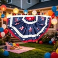 thumbnail image 5 of Miwamany Patriotic Pleated Fan Flag Banner,4th of July Decorations for Outdoor Porch & Railing, Red White & Blue Decor for 4th of July, Memorial Day, Independence Day Decorations, 5 of 8
