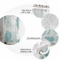 thumbnail image 5 of Shower Curtain, Country Dahlia Teal Flower Waterproof Shower Curtain Set with Hooks for Bathroom Showers,Stalls and Bathtubs,60x72In Abstract Floral on Grey, 5 of 7