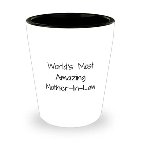 

Beautiful Mother-in-law World s Most Amazing Mother-In-Law Sarcastic Mother s Day Shot Glass For Mom