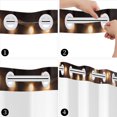 thumbnail image 4 of Mizhona Christmas Tree No Hooks Shower Curtains with Snap in Liner Snowman on Wooden Board Hookless Fabric Bathroom Curtain，71"× 83", 4 of 8