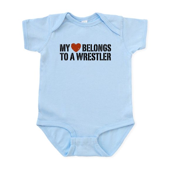 CafePress - My Heart Belongs To A Wrestler Infant Bodysuit - Baby Light Bodysuit, Size Newborn - 24 Months