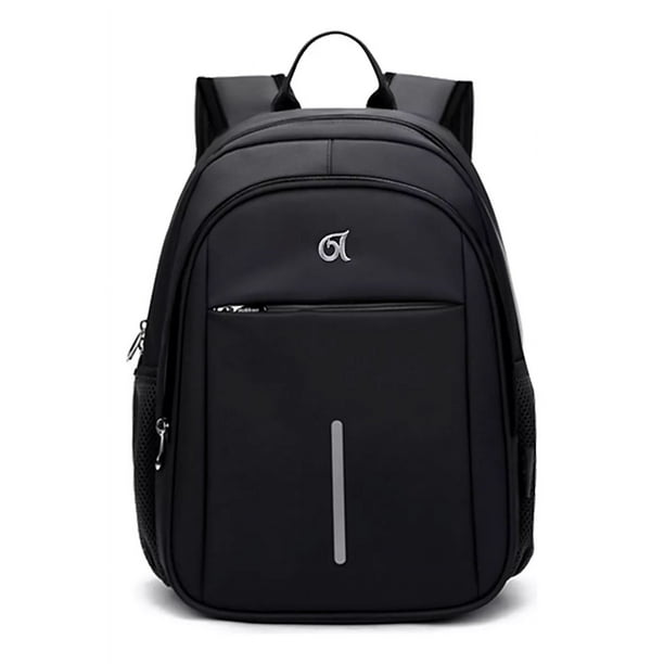 Mochila Escolar Mujer Hombres Moda Mochilas Impermeable Juvenil Estudiante Casual Con Compartimento Para Laptop Color Negro