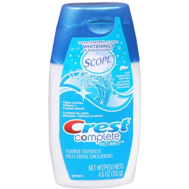 Crest Whitening Plus Scope Toothpaste Liquid Gel Cool Peppermint 4.60