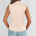 thumbnail image 4 of cfhntfmh Womens Silk Satin Sleeveless Button down Shirts Collared V Neck Tank Tops Business Casual Blouses for Work Office Summer Tees, 4 of 7