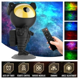 Starry Night Light Projector Astronaut Galaxy Projector Nebula Star Projector with Remote, 8 Color Modes, and Timer for Bedroom Gaming Room Home Party Decor (Black)