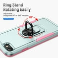 thumbnail image 5 of iPhone SE 2022 Case/iPhone SE 2020 Case/iPhone 8 Case/iPhone 7 Case with Ring Stand, Dteck Heavy Duty Full Body Shockproof Case Support Car Mount Hybrid Bumper Silicone Hard Back Cover, Mint + Pink, 5 of 8