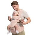 thumbnail image 3 of Momcozy Baby Carrier with Hip Seat, 2-in-1 Detachable Hip Seat Carrier for Toddlers up to 43lbs, Forward-Facing Carry for Active Babies Fits Waist Sizes up to 46 Inches, Pink, 3 of 10