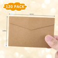 thumbnail image 2 of Glaciersei Kraft Mini Envelopes - 120 PCS, Self-Adhesive Tiny Pockets, 2 of 5