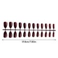 thumbnail image 4 of Juego de 24 Piezas de Uñas Postizas Soidarity Accesorio de Moda para Mujer Café Oscuro, 4 of 5