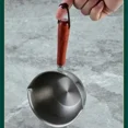 thumbnail image 6 of 304 Stainless Steel Mini Milk Pot Skillet Wooden Handle Steel Handle Oil Pouring Pan with Scale Butter Melting Pan Kitchen Tool, 6 of 9