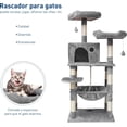 thumbnail image 3 of Torre para Gatos Bluelander 1.5 M Hamaca Rascador Múltiples Niveles Gris Claro, 3 of 5