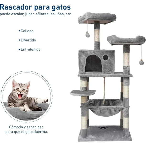 Torre para Gatos Bluelander M Hamaca Rascador Múltiples