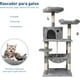 thumbnail image 3 of Torre para Gatos Bluelander 1.5 M Hamaca Rascador Múltiples Niveles Gris Claro, 3 of 5