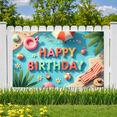 thumbnail image 5 of Colorful Design Happy Birthday Banner Beach Theme Inflatable Flamingo Tropical Flowers Pool Elements for Summer Party Beach Celebration Holiday Decor, 5 of 7