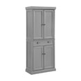 thumbnail image 3 of Kitchen Pantry Cabinet - Large Storage, Adjustable Shelves - Distressed Gray Finish, 3 of 7