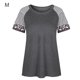 thumbnail image 1 of Camiseta de mujer Blusa de manga corta con estampado de rayas FleinngHoz JD710495508, 1 of 7
