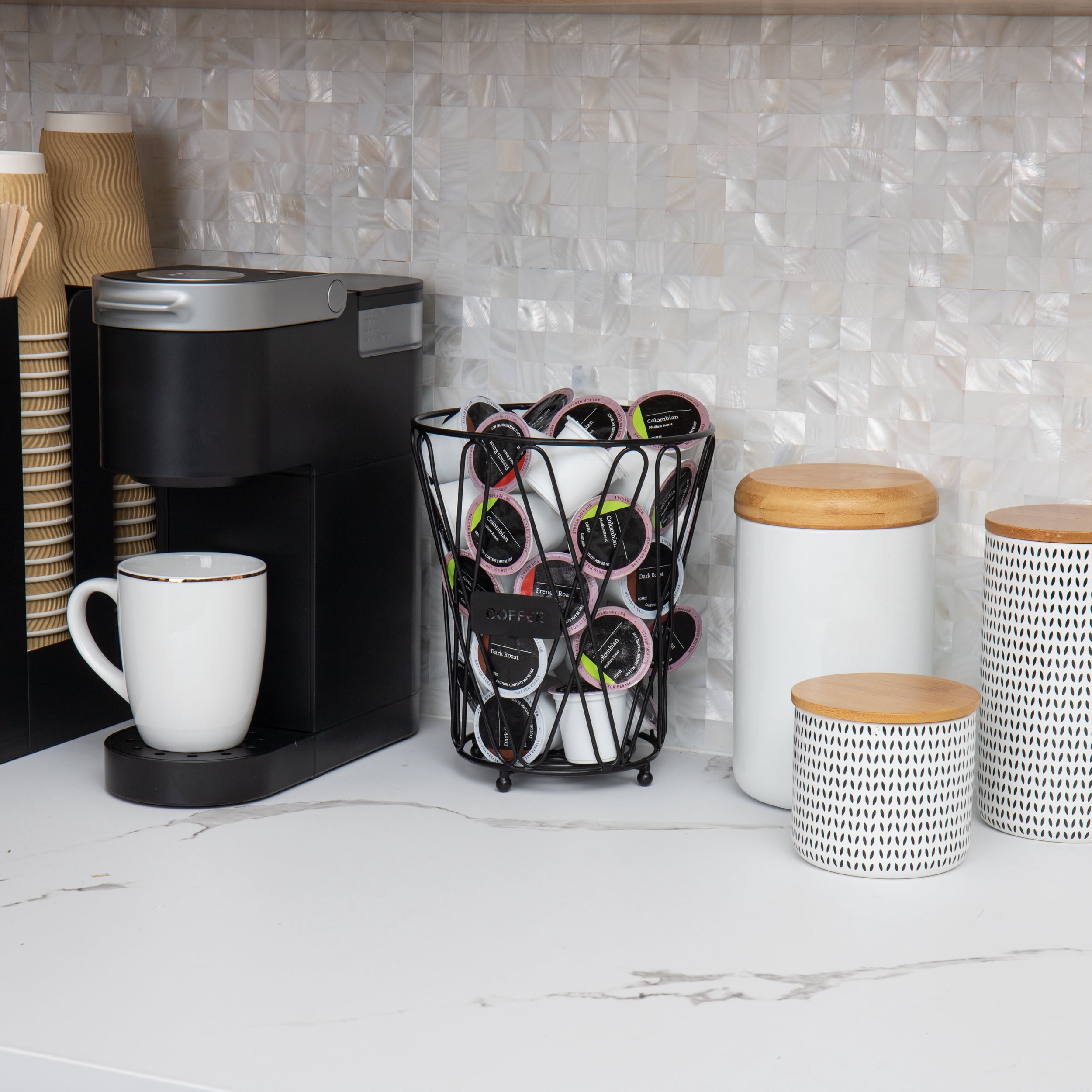 Mind Reader Single Serve Coffee Pod Holder Storage Organizer, Matte Black