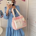 thumbnail image 3 of Bolso de mano Kawaii Sanrio Hello Kittys Mymelody Kuromi Pochacco, bolsa de hombro de Anime de dibujos animados, bolsa de lona de gran capacidad, bolsa de almacenamiento, 3 of 4