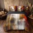 thumbnail image 3 of Manfei Abstract Oil Painting Twin Bedding, Red Brown Brushstroke Bedding Comforter Set, Red Brown, Black Reversible 7 Pieces, 3 of 6