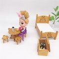 thumbnail image 2 of Juego de muebles para casa de muñecas en miniatura 1:12 para habitación de bebé, 5 unidades, madera, 2 of 3