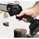 thumbnail image 4 of Cordless Handheld Chainsaw with 2 Batteries & Charger, Battery-Powered Portable Electric Saw for Garden Tree Cutting - Red, 4 of 5