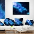 DESIGN ART Designart 'Blue Nebula in Cosmos' Contemporary Throw Pillow