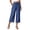 29# Blue, variant on Capris for Women with Pockets Petite Pants Drawstring Casual Pull on Palazzo Trousers with Pockets Loose High Waisted Wide Leg Lounge Pants Navy S