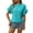 Sky Blue, variant on Timegard Womens Tops Crewneck Ruffle Short Sleeve Eyelet Comfy Tee Shirts Casual Top Summer Fashion
