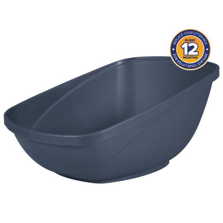 Petmate Hi-Back Open Top Cat Litter Box, Jumbo XL, Blue photo 6