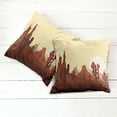 thumbnail image 6 of Ambesonne Cactus Throw Pillow Cover 2 Pack, Arid Country Eco Sunset, 16", Yellow Brown Redwood, 6 of 7