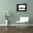 thumbnail image 2 of Trademark Fine Art "New York City Skyline B&W" Canvas Art by Michael Tompsett, Black Matte, Silver Frame, 2 of 4