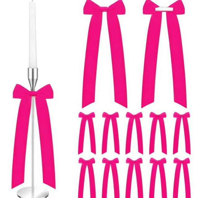 Decoraciones para San Valentín, adornos para San Valentín, lazo estilo ballet, pastel, fiesta de cumpleaños, botella de vino, botella de perfume, vela, caja de regalo, decoración, cinta, copas de vino