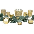 thumbnail image 5 of Koyal Wholesale Glass Gold Mismatched Votive Candle Holder Mega Set of 12 for Wedding & Home Decor, 5 of 5