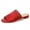 Red, variant on YDN Women Comfortable Slip On Flat Low Heels Mules Slide Backless Sandals Summer Vocation Daily Dressy Slipper Shoes Size 7 Blue