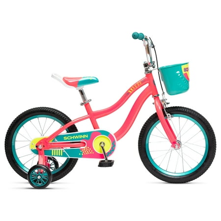 Schwinn Breeze Kids’ Bike  16 in. with Basket  Girls  Pink