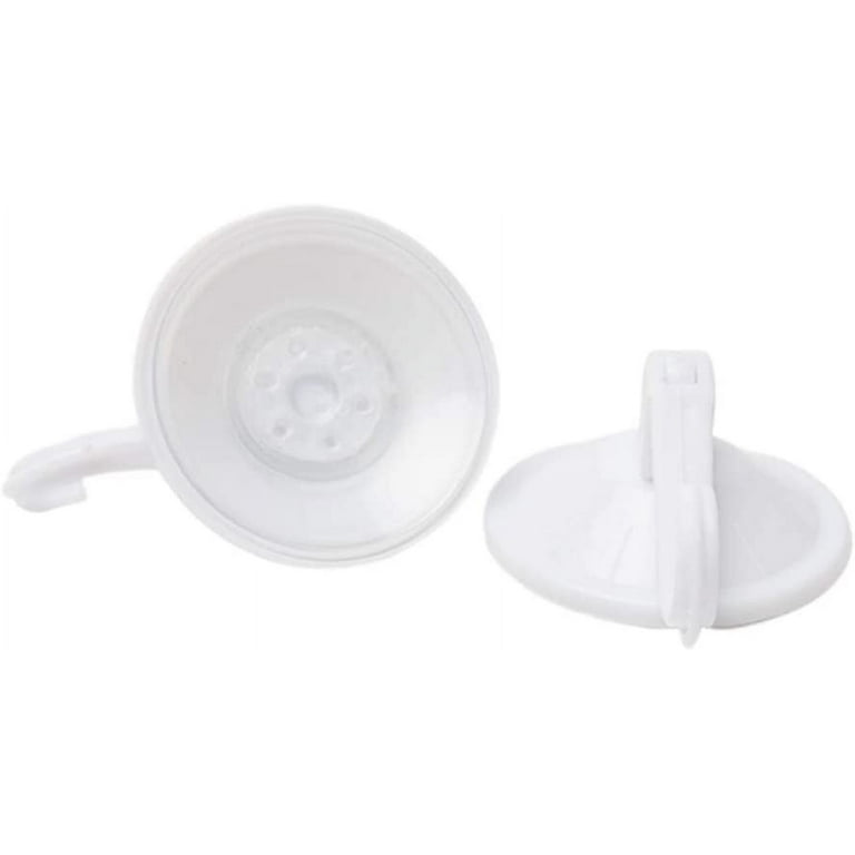 Lishuaiier 4pcs Heavy Duty Suction Cup Hooks for Shower Wall, Shower Hooks for Indoor Shower, Towel, Robe and Loofah Hook, Polished Plated, Silver