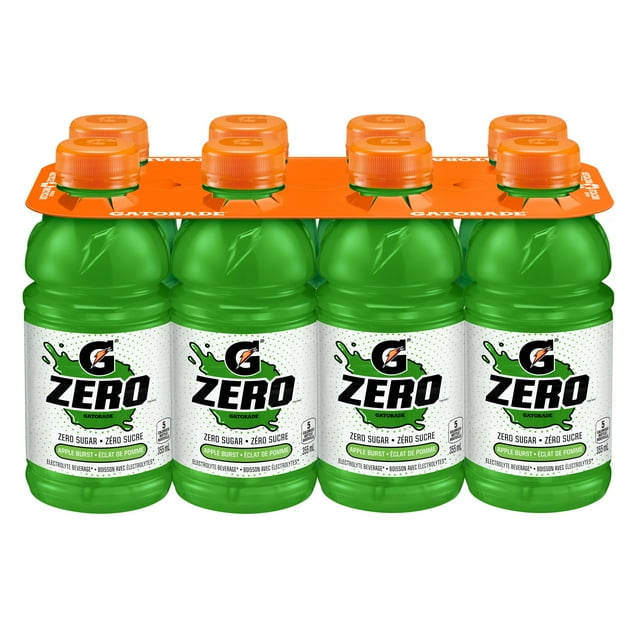 Gatorade Zero Apple Burst Sport Drink 8 x 355 mL, Bottles