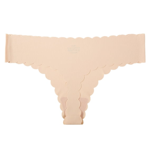 ZHENHONG Thongs for Women Ladies Sports Briefs Seamless Breathable Rib Cotton Stretch Soft Low Rise Thong