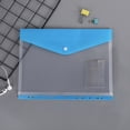 thumbnail image 6 of PONPRNGY 6 Pack Plastic Envelopes Binder Pocket 11 Holes Expandable Binder Folders Document Pouch with Snap Button & Label Loose-Leaf Transparent for School Home office, 6 of 7