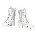 thumbnail image 1 of Vogacara Fashion Boot High Heeled Shoes for  Female 12inch Action Figures Accessory Juguetes Blanco, 1 of 1