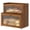 Brown, variant on Large 2-Layer Bamboo Bread Box for Kitchen Countertop, Space-Saving Bread Storage Container with Clear Acrylic Window, Premium Kitchen Bread Holder & Pantry Organizer