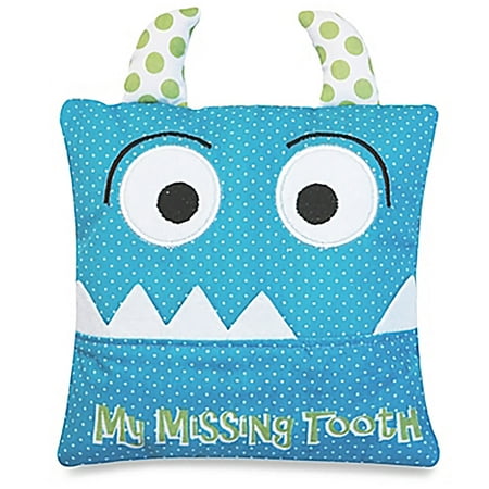 Monster Pillow - Alma's Designs Tooth Fairy Pillow - Cute Blue Monster Face - 5 by 5 Inches